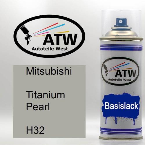 Mitsubishi, Titanium Pearl, H32: 400ml Sprühdose, von ATW Autoteile West.